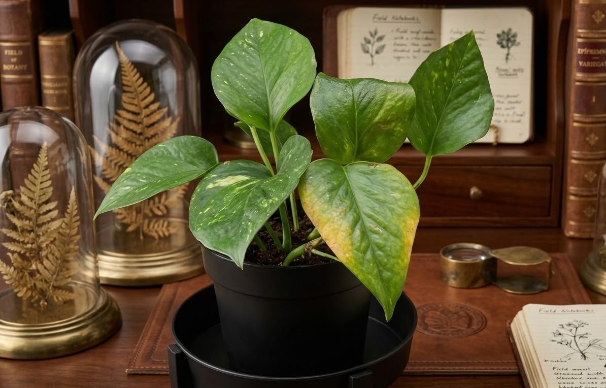 Epipremnum pinnatum potted houseplant